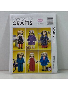 McCalls Crafts Götz 2506 18 Inch Doll Pattern Uncut Jumper Jacket Robe Overalls